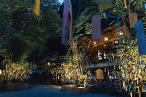 貴船神社七夕笹飾りライトアップ