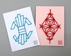 石川県立歴史博物館ワークショップ「かわいいもようを縫ってみよう！」画像