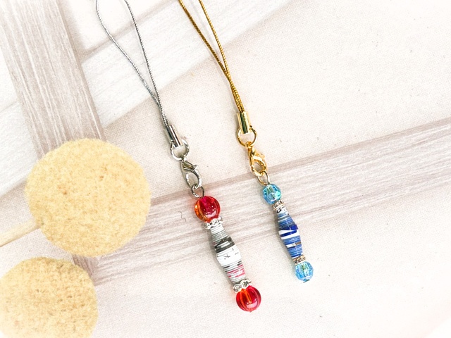 科学実験工房プチワークショップ　ペーパービーズストラップ